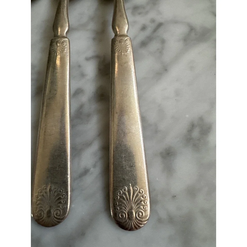 1847 Rogers Bros Shell Silverplate Dinner Forks Set of 3 International Silver